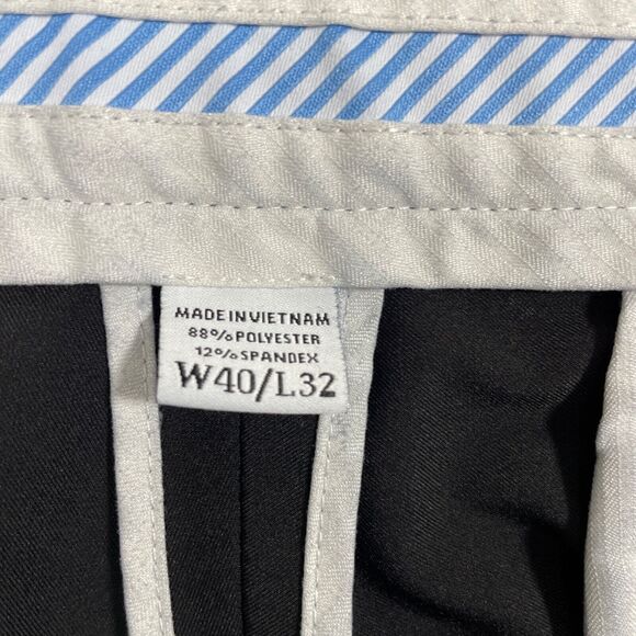 FootJoy Mens 40 x 32 Black Pants Zipper Pockets Nylon Spandex Golf - Picture 4 of 6